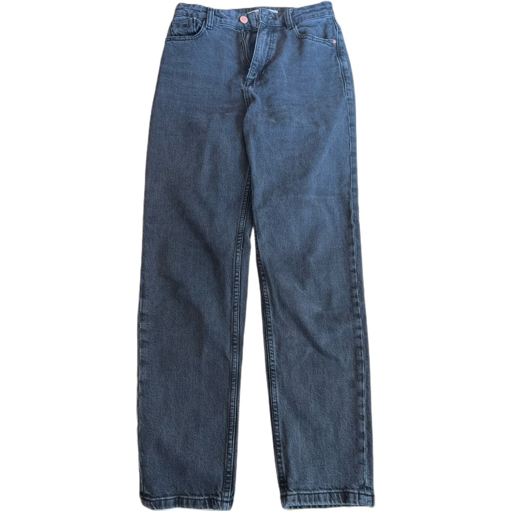 Zara High-waisted Black Straight Ankle Jean